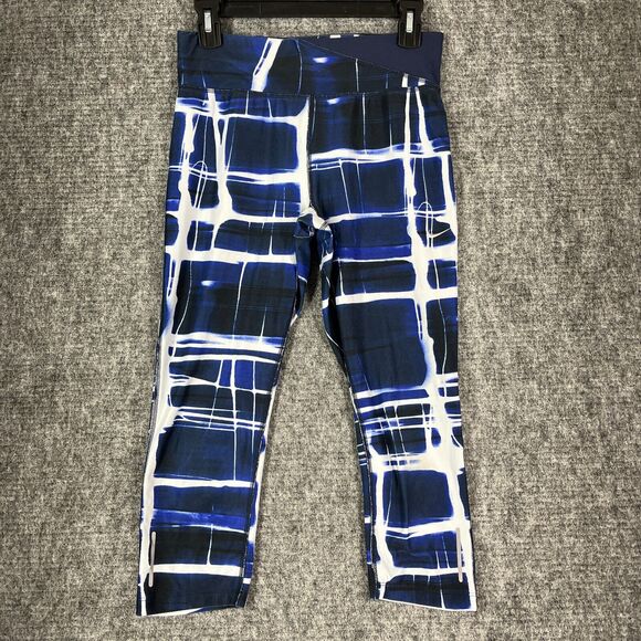 Nike Leggings Pants Womens S Ankle Blue Dri Fit Running Workout Exercise‎ Bottom - Picture 1 of 16